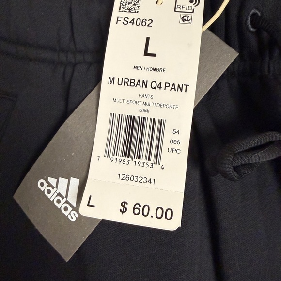 Adidas Big boys/Teens Black Joggers with Bright Yellow Graphics Size Large - Picture 5 of 7